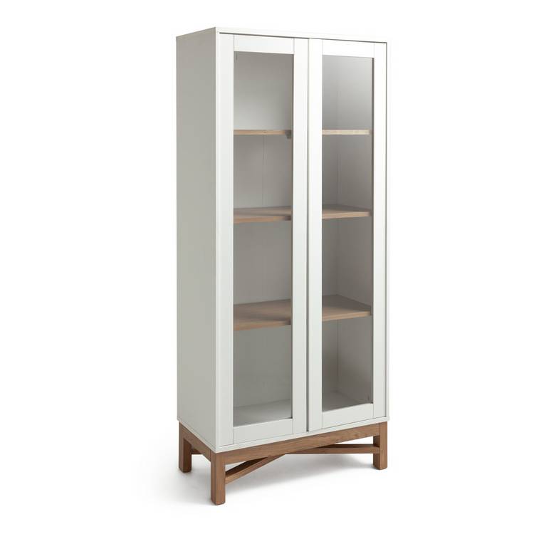 White display cabinet with glass doors online