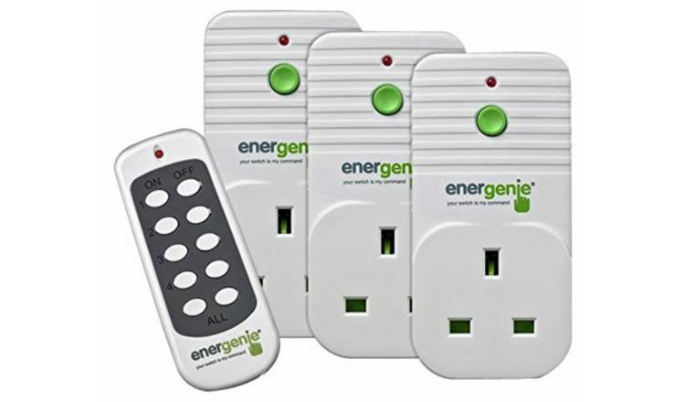 3x Wireless UK Plug-in Mains Remote Controlled Energy Saving Sockets Switch  Set