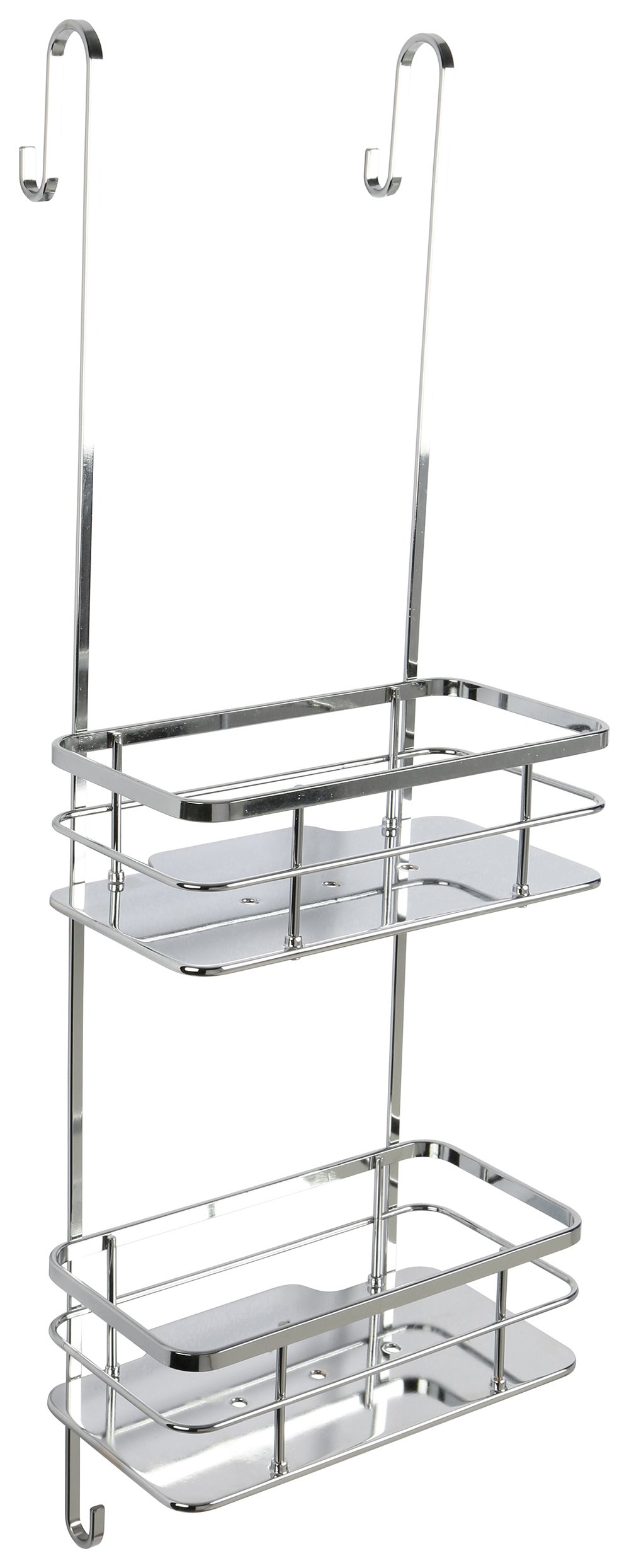 Croydex Charlwood 2 Tier Chrome Flexi Fit Hook Over Basket