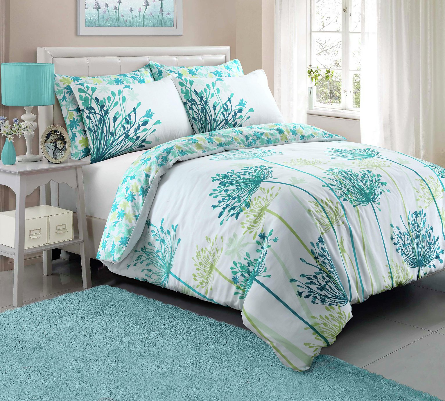 Pieridae Teal Meadow Bedding Set Double (7079515) Argos Price Tracker pricehistory.co.uk