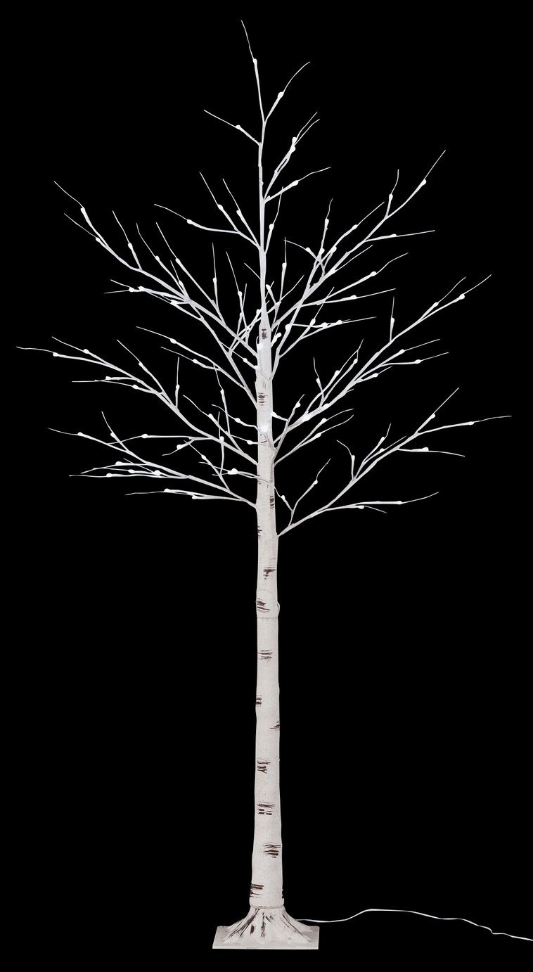 6ft 100 White LED Birch Twig Tree