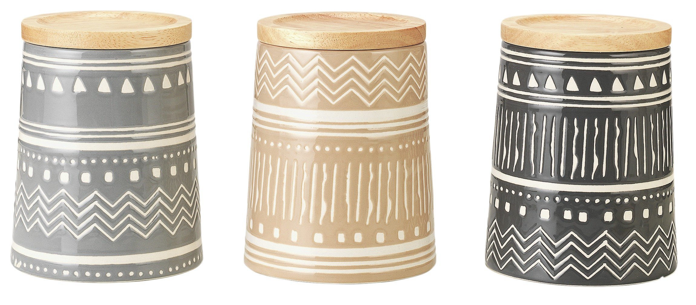 Argos Home Navajo Set of 3 Stoneware Storage Jars