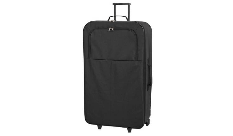 Extra Large 2 Wheel Soft Suitcase - Black