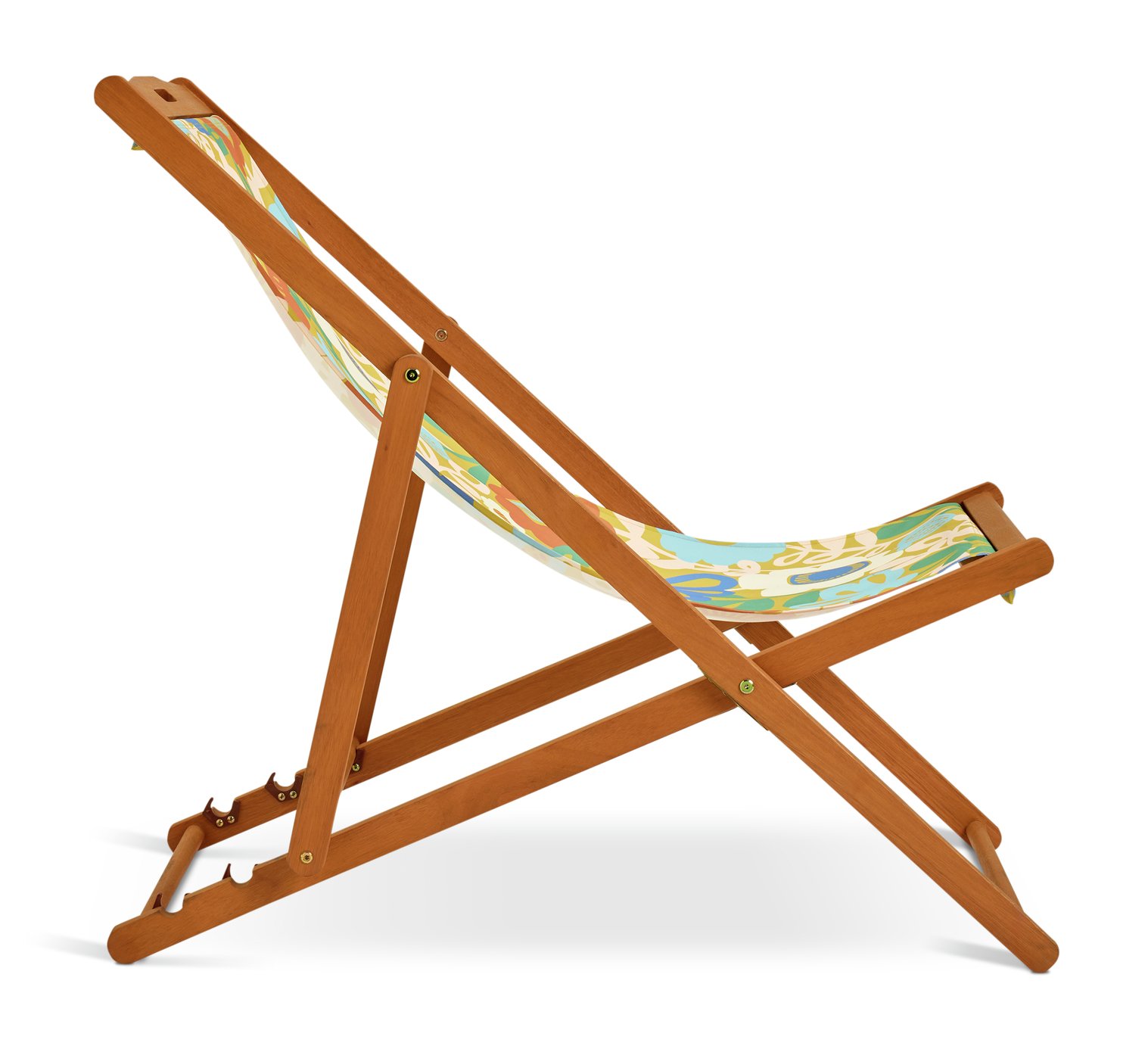 Buy Habitat x Scion Folding Wooden Garden Deck Chair - Kukkia