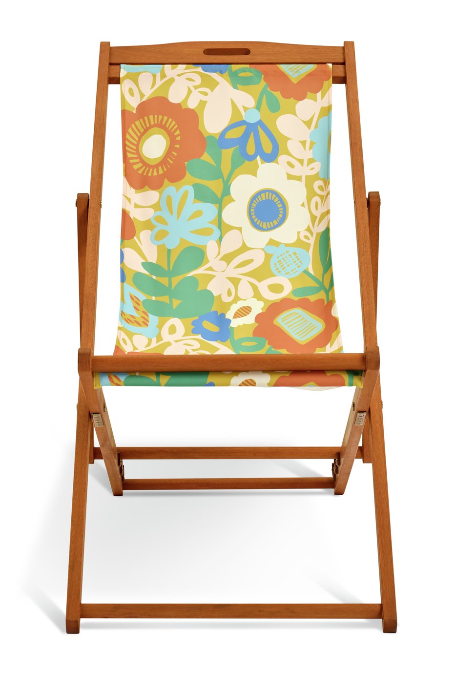 Buy Habitat x Scion Folding Wooden Garden Deck Chair - Kukkia