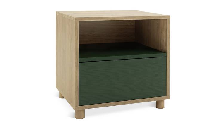 Habitat Koda 1 Drawer Bedside Table - Green