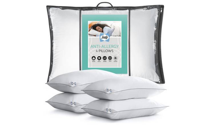 Sealy Anti-Allergy Medium Firm Pillow - 4 Pack