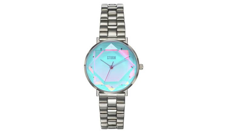 STORM Elexi Stainless Steel Aqua Dial Watch