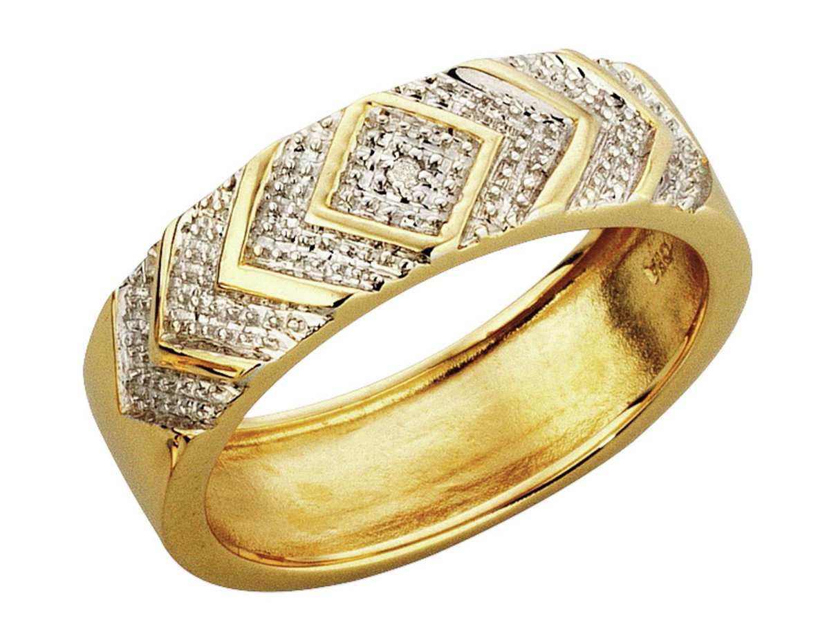 Revere Mens 9ct Gold Diamond Accent Commitment Ring Review