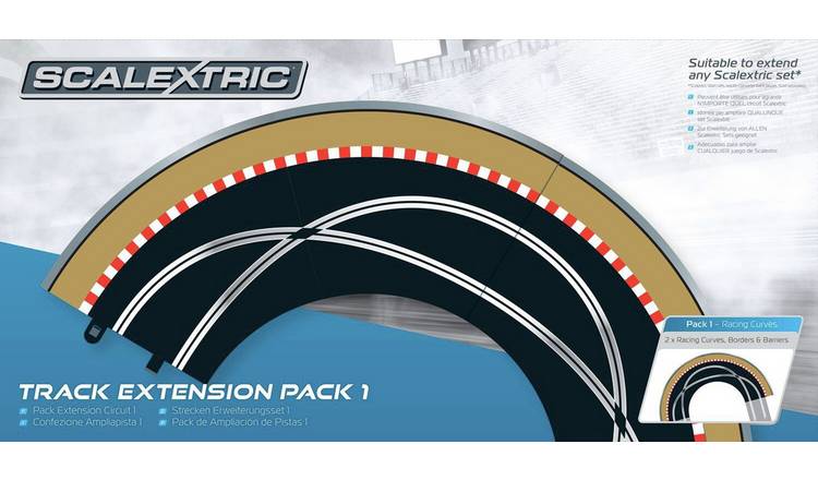 Scalextric 2 x Car Racing Track Curves, Borders and Barriers