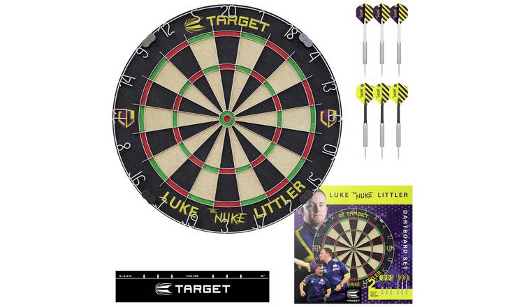 Buy Target Luke Littler Dartboard and Darts Set | Dartboards and dart ...