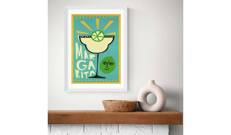 East End Prints Margarita White Frame Art Print - A3