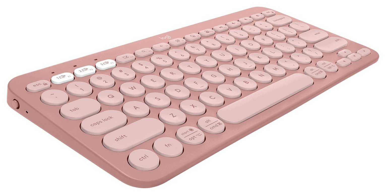 Logitech K380 Pebble Keys S Wireless Keyboard - Rose