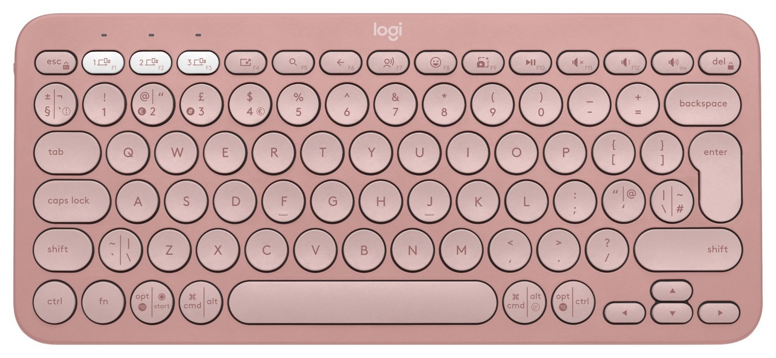 Logitech K380 Pebble Keys S Wireless Keyboard - Rose