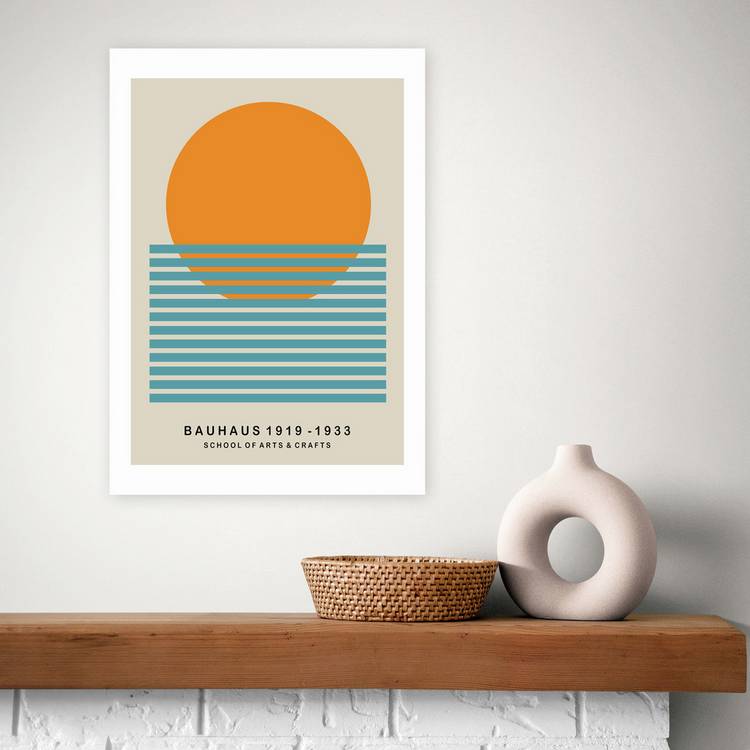 East End Prints Sun Bauhaus Art Print - A3 0