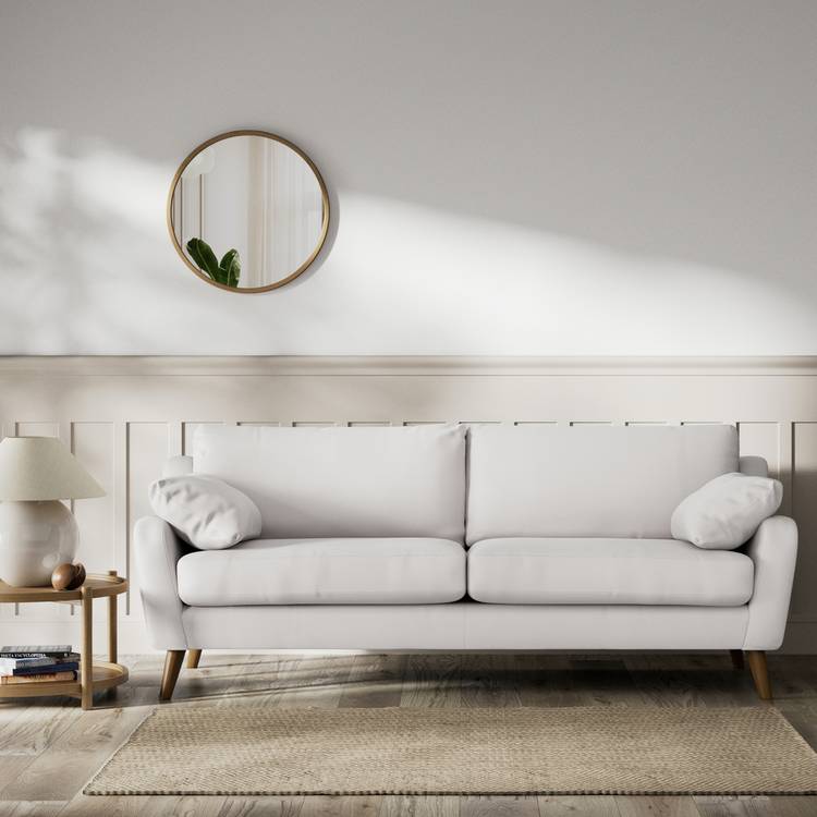 Habitat Lomond Fabric 4 Seater Sofa - Natural - Dark Leg 0