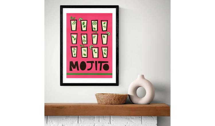 East End Prints Mojito Black Frame Art Print - A2