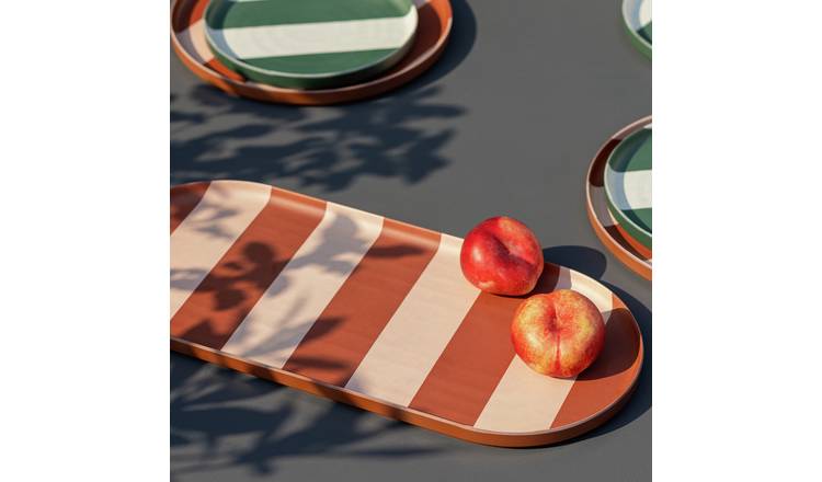 Habitat Luxe Striped Serving Tray