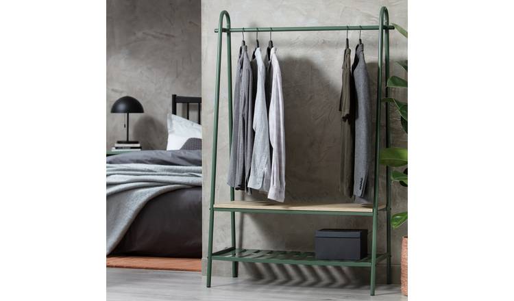 Habitat Turner Clothes Rail with Shoe Rack - Green