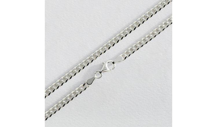 Argos mens silver curb chain sale