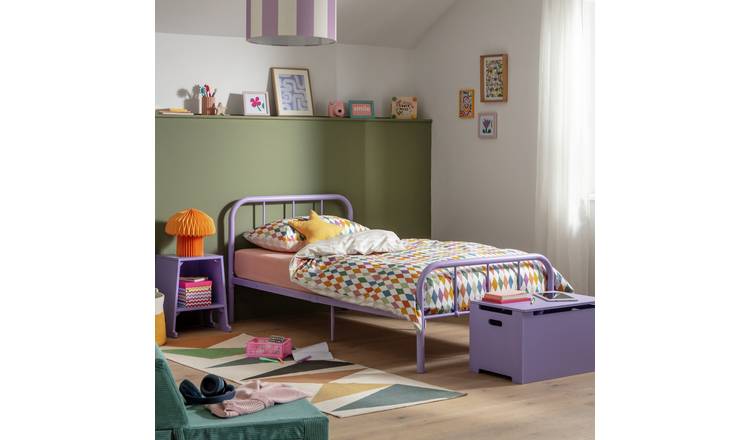 Argos Home Charlie Single Metal Bed Frame - Lilac