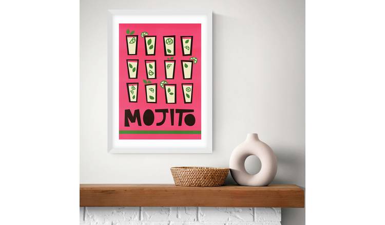 East End Prints Mojito White Frame Art Print - A3