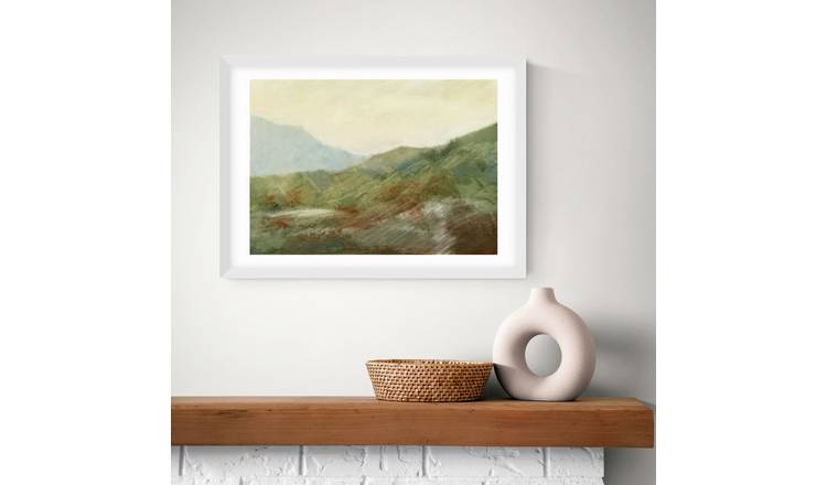 East End Prints Moor Path White Frame Art Print - A2