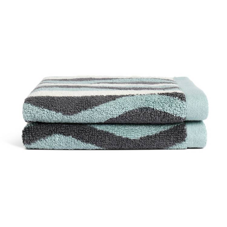 Habitat Retro Wave 2 Pack Face Cloth - Multicoloured 0