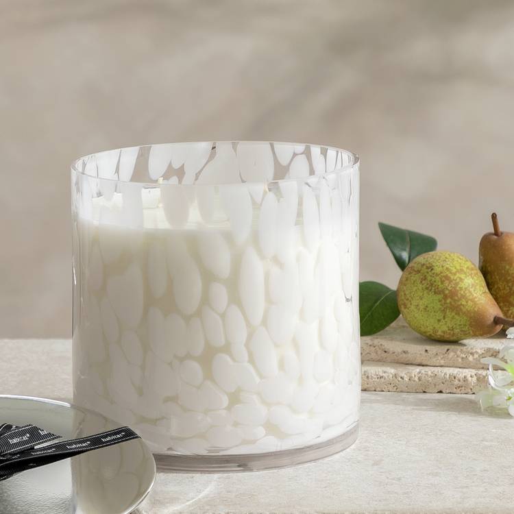 Habitat XXL Luxe White Confetti Candle - Geranium & Pear 0