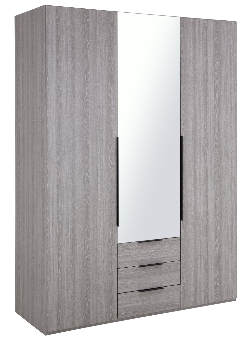 Argos Home Hallingford 3 Door 3 Drawer Wardrobe - Grey  