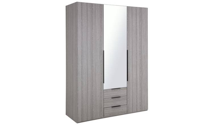 Argos Home Hallingford 3 Door 3 Drawer Wardrobe - Grey  