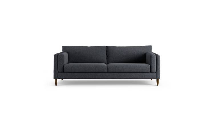 Habitat Newington Fabric 4 Seater Sofa - Charcoal - Dark Leg