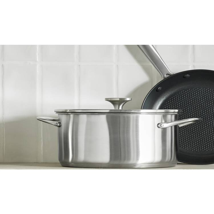 Habitat 24cm Brushed Stainless Steel Stock Pot 0