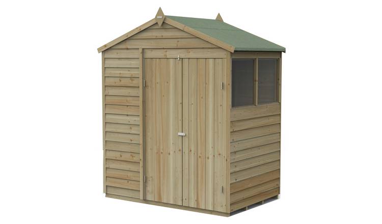 Forest 4Life Overlap 2 Windows Apex Shed - 6 x 4ft