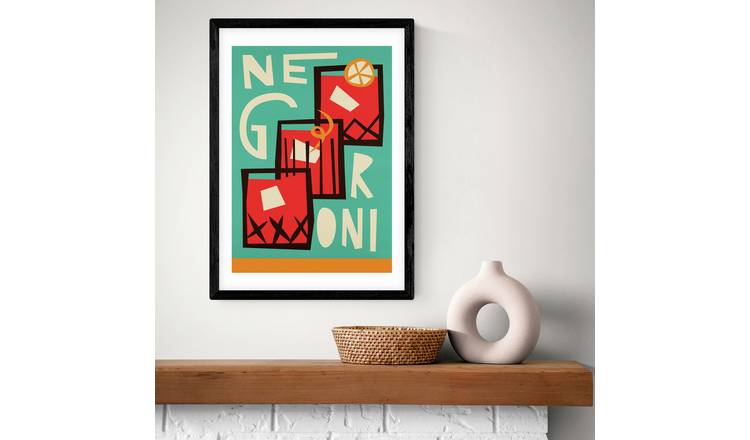 East End Prints Negroni Black Frame Art Print - A2