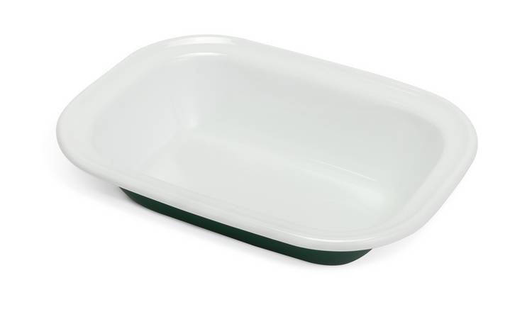 Habitat 24cm Enamel Coated Carbon Steel Pie Dish - Green