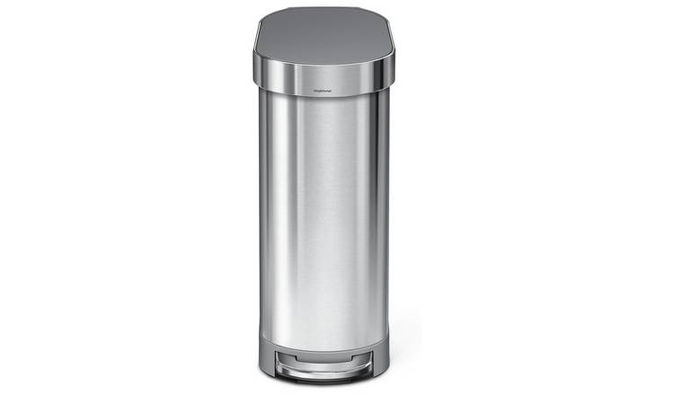 simplehuman 45 Litre Rectangular Slim Pedal Bin - Grey