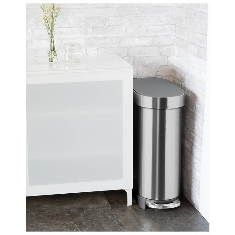 Simplehuman 45 Litre Slim Pedal Bin - Brushed 0