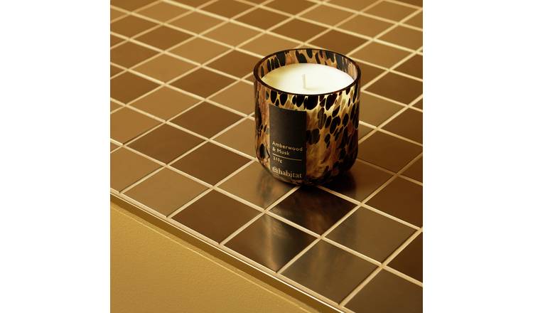 Habitat 60 Gold Edit Confetti Glass Candle - Amber