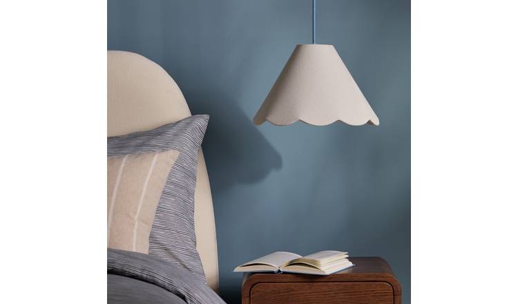 Habitat Scallop Edge Natural Lampshade - 32cm