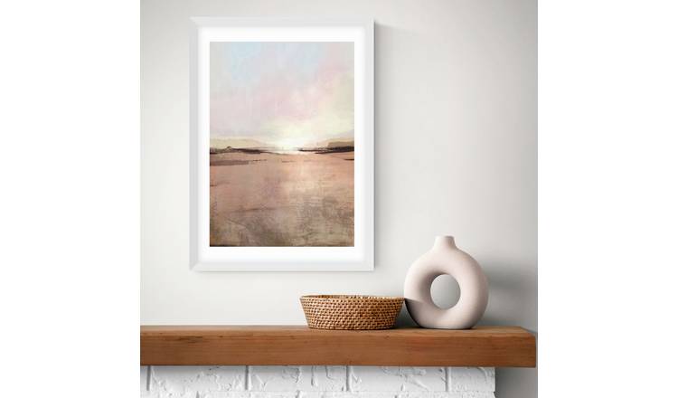 East End Prints New Dawn White Frame Art Print - A3