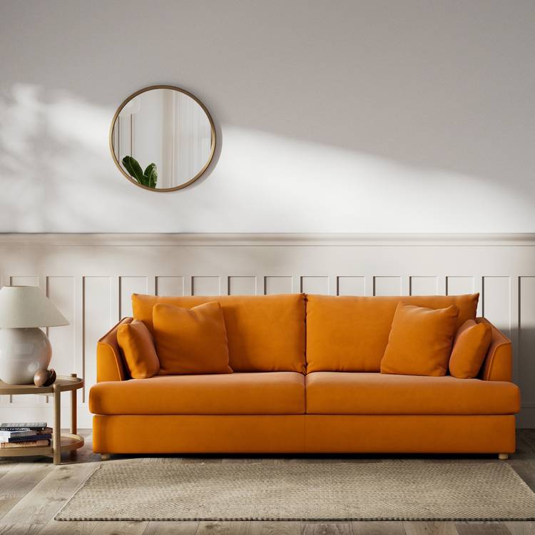 Habitat Holmfirth Fabric 4 Seater Sofa - Orange 0