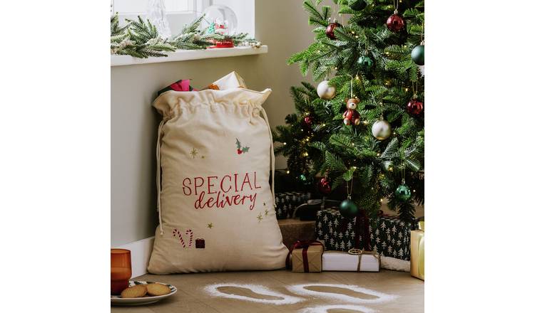 Habitat Cream Special Delivery Christmas Sack