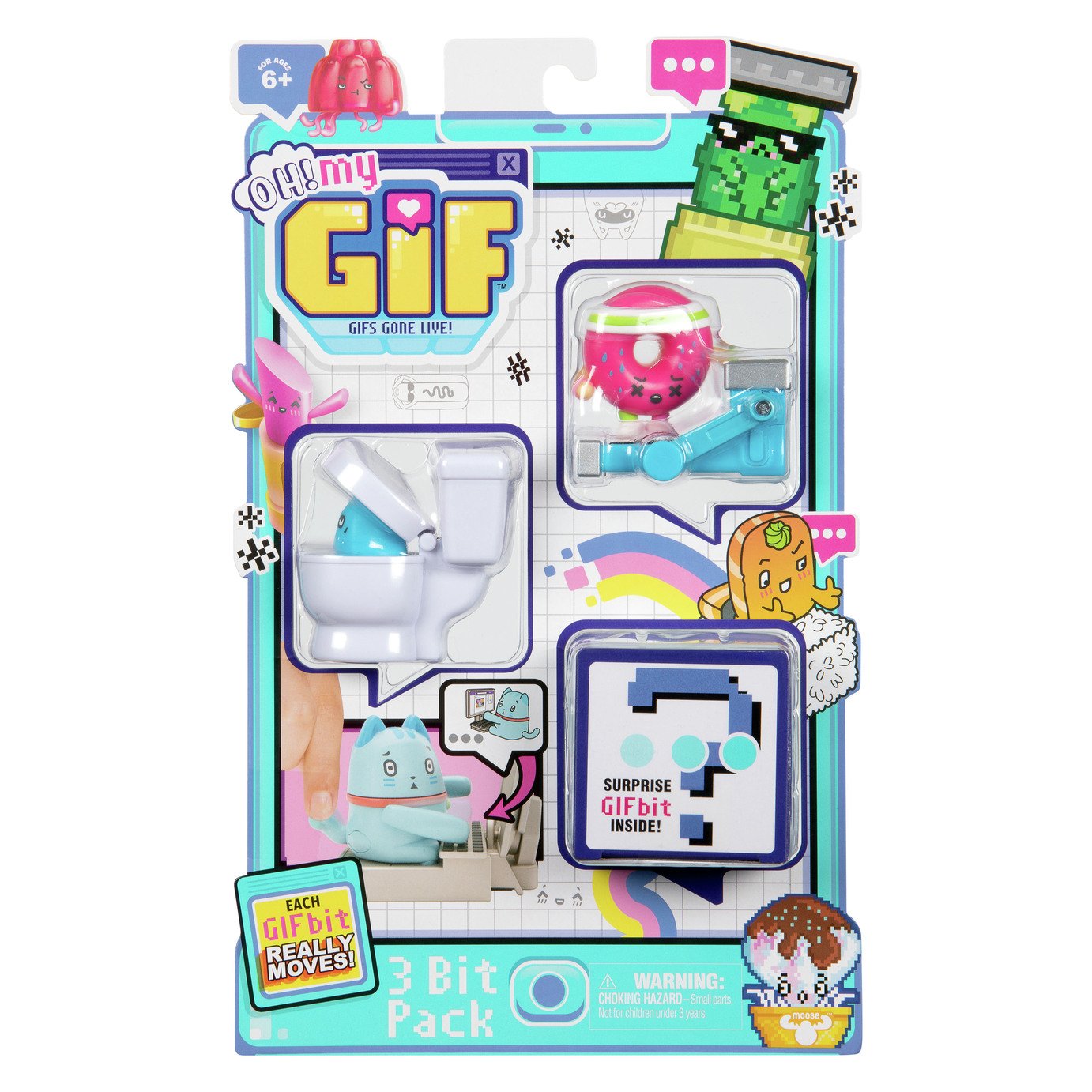 OH! MY GIF 3 Pack-Doughby & Flippy Collectable Moving Toys Review