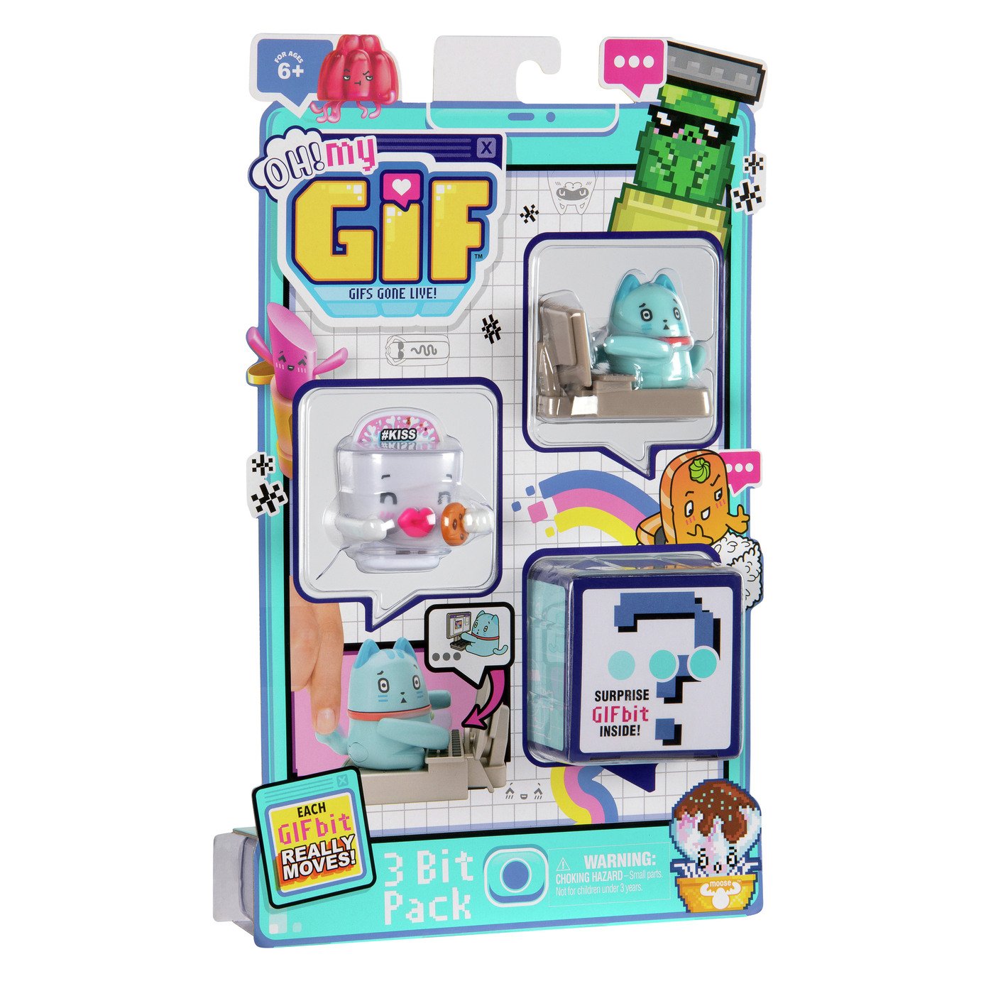 OH! MY GIF 3 Pack -Catly & Smoochy Collectable Animated Toys Review