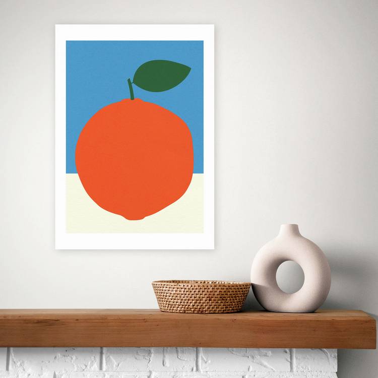 East End Prints Orange Art Print - A3 0