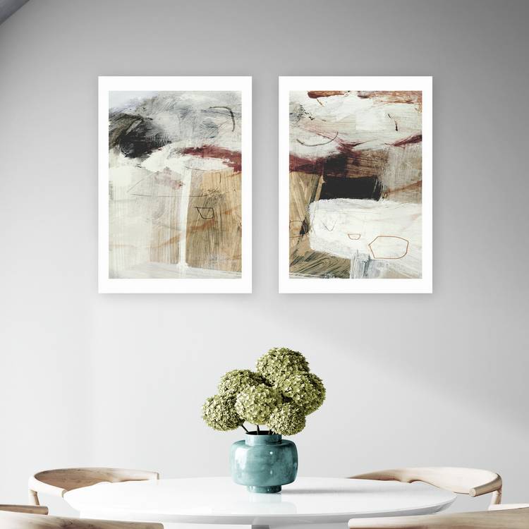 East End Prints Paint Abstract Art Print - A2 0