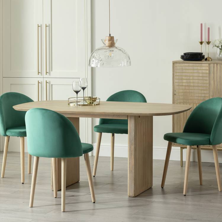 Habitat Samara Solid Wood 6 Seater Dining Table - Natural 0