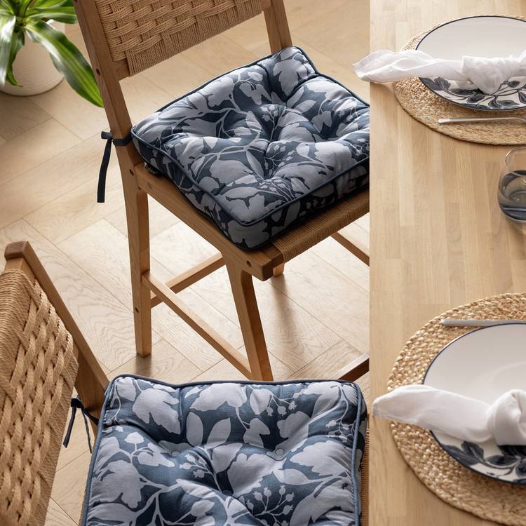 Habitat Floral Cotton Pack of 2 Seat Cushions 0