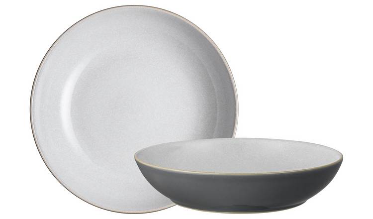 Buy Denby 4 Piece Stoneware Pasta Bowls - Fossil Grey | Bowls | Habitat